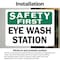 Signmission OSHA Safety First Decal - Eye Wash Station, 5 in W x Rectangle, Vinyl Decal OS-2PACK-SF-D-35-L-19585 - alternate 2